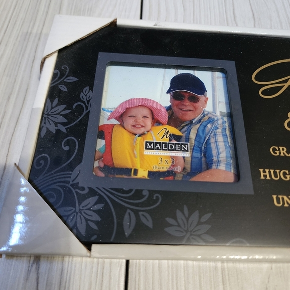 Malden Grandpa & Me Black 3x3 Photo Frame NWT - Picture 4 of 6